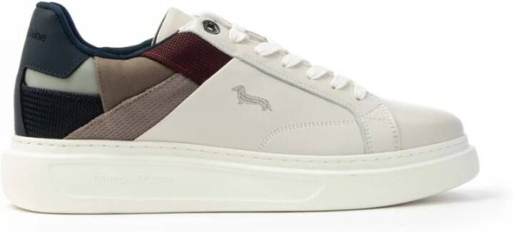 Harmont & Blaine Heren Sneakers van Leer en Stof met Vetersluiting Beige Heren