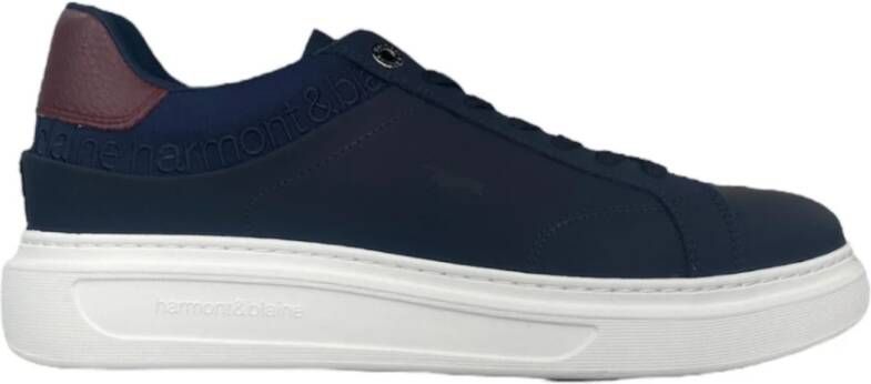 Harmont & Blaine Sneaker VAN Leer Blue Heren