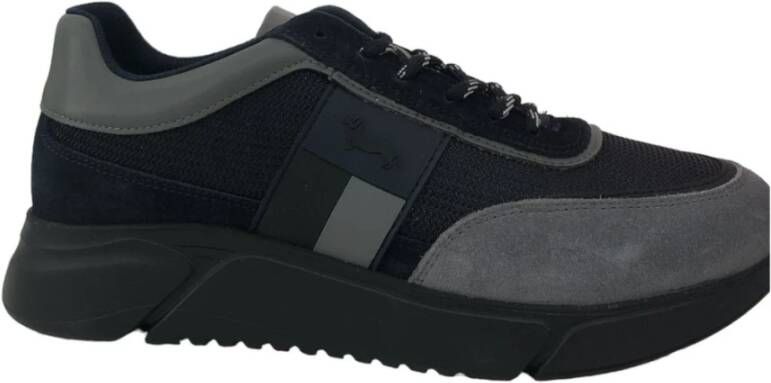 Harmont & Blaine Sneakers blauw voor mannen met grijze suède inzet 42 Gray Heren