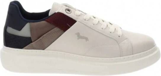 Harmont & Blaine Heren Sneakers van Leer en Stof met Vetersluiting Beige Heren