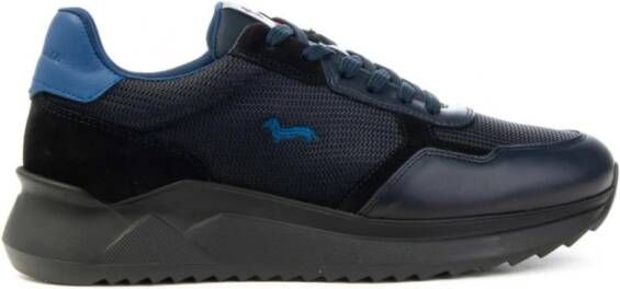 Harmont & Blaine Veterschoenen van Leer en Nylon Blue Heren