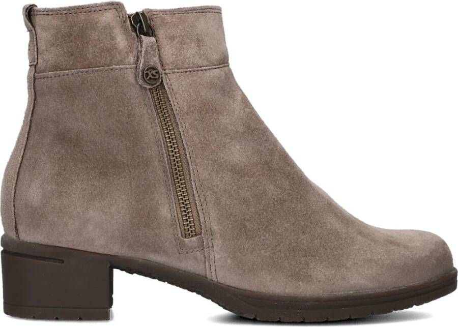 Hartjes Dames Enkellaarsjes met Rits in Taupe Beige Dames