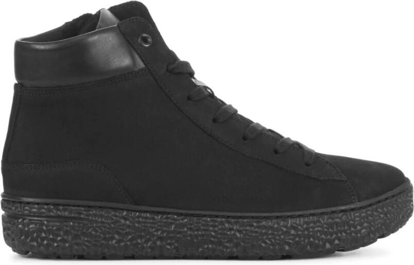 Hartjes Zwarte Leren Sneakers Black Dames