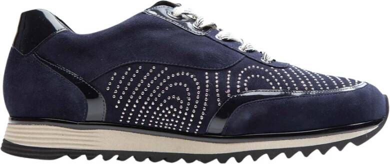 HASSIA Blauwe Sneakers met Kristallen Blue Dames