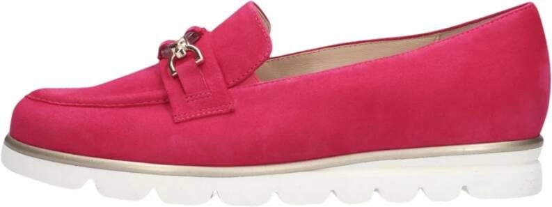 HASSIA Fuchsia Suede Loafers Pisa Style Pink Dames