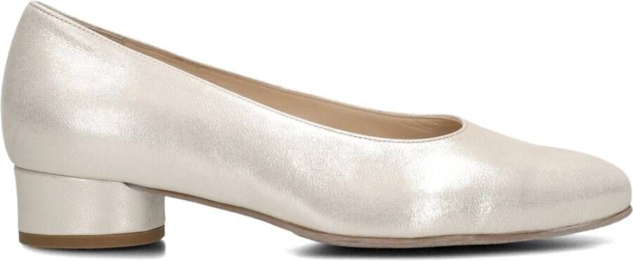 HASSIA Gouden Leren Pumps Elegant Design Yellow Dames