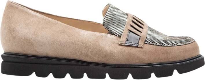 HASSIA Taupe Pixel Loafers voor vrouwen Beige Dames