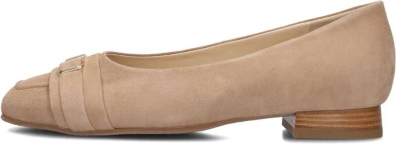 HASSIA Taupe Suede Loafers Napoli Style Beige Dames