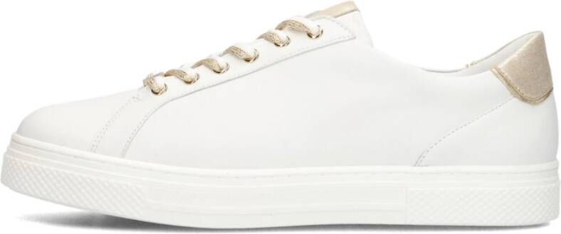 HASSIA Witte lage sneakers met gouden accenten White Dames