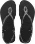 Havaianas 4146130 4057 Luna Premium Flip Flops Zwart Dames - Thumbnail 2