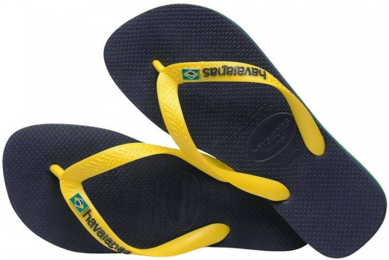 Havaianas Brasil Layers Blauw Rubber Teenslippers Unisex