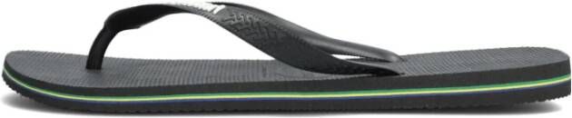 HAVAIANAS Teenslippers Heren Brasil Logo Maat: 37 Materiaal: Rubber Kleur: Zwart - Foto 4