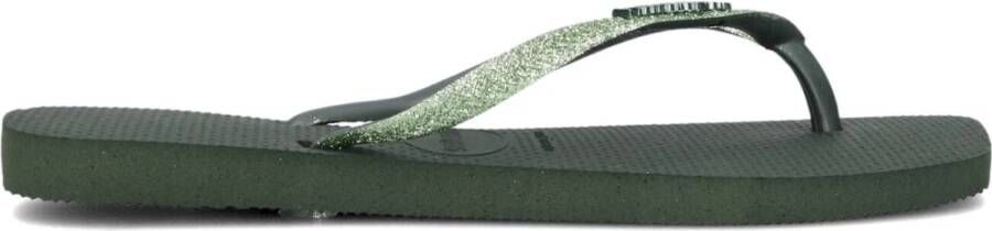 Havaianas Vierkante Glitter Slippers Groen Green Dames