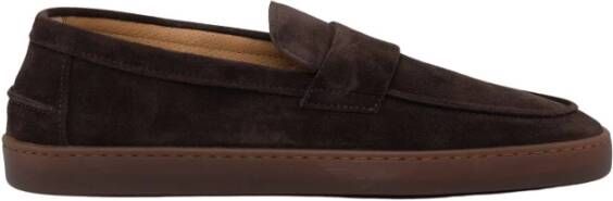 Henderson Baracco Handgemaakte Suede Mocassins met Ultralight Zool Brown Heren