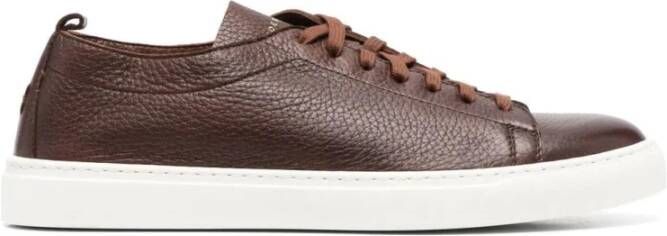 Henderson Byron Leren Sneakers voor Mannen Brown Heren