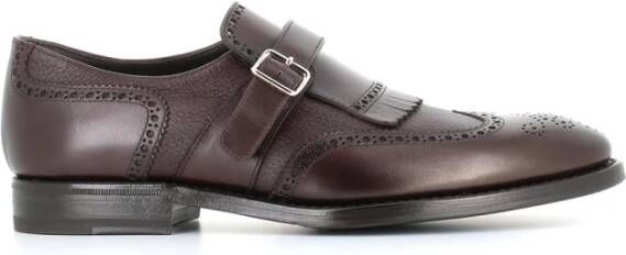 Henderson Donkerbruine Brogue Schoenen met Franje Brown Heren