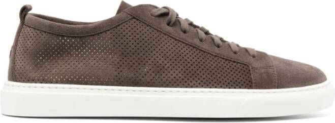 Henderson Geperforeerde Suède Sneakers Brown Heren