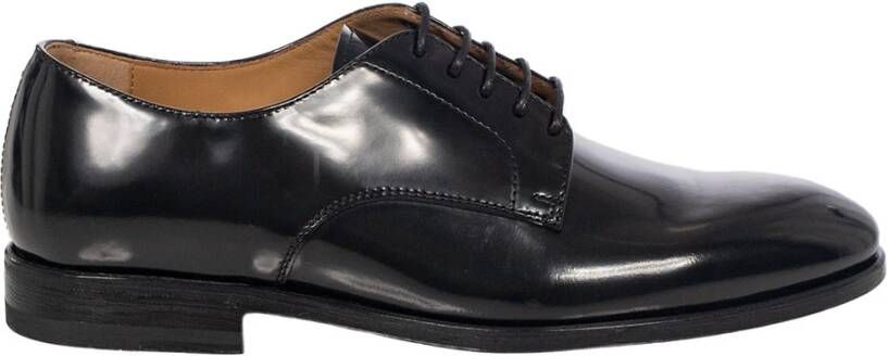 Henderson Leren Veterschoenen Black Heren