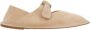 Hereu Beige Suède Ballerina Flats met Strik Beige Dames - Thumbnail 1