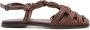 Hereu Bruine Geweven Leren Sandalen met Gesp Brown Dames - Thumbnail 1