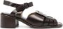 Hereu Open Teen Hak Visser Sandalen Brown Dames - Thumbnail 1