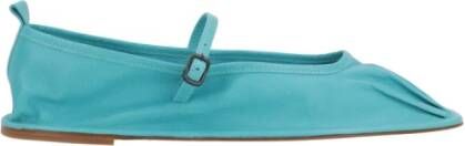 Hereu Turquoise Mary-Jane Ballerina Flats Blue Dames