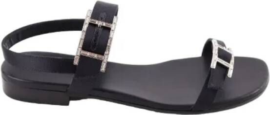 Hermès Vintage Pre-owned Leather sandals Black Dames