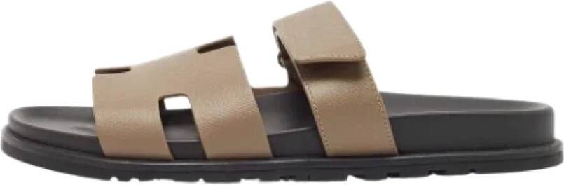 Hermès Vintage Pre-owned Leather sandals Brown Heren