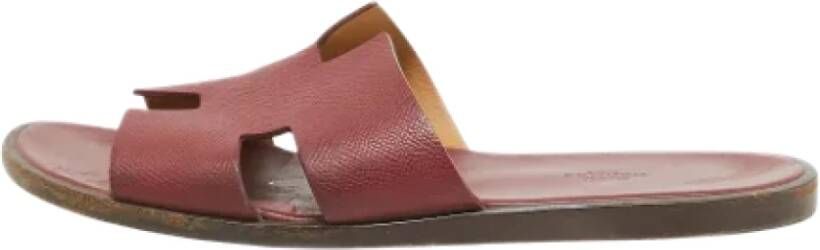 Hermès Vintage Pre-owned Leather sandals Red Heren