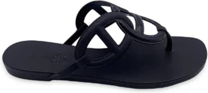 Hermès Vintage Pre-owned Rubber sandals Black Dames