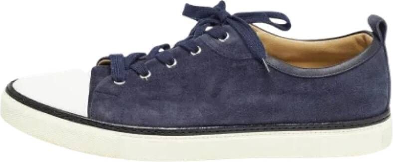 Hermès Vintage Pre-owned Suede sneakers Blue Heren