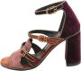 Hermès Vintage Pre-owned Velvet sandals Pink Dames - Thumbnail 1