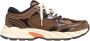 Heron Preston Suede Low-Top Sneakers met Mesh Inzetstukken Brown Heren - Thumbnail 1