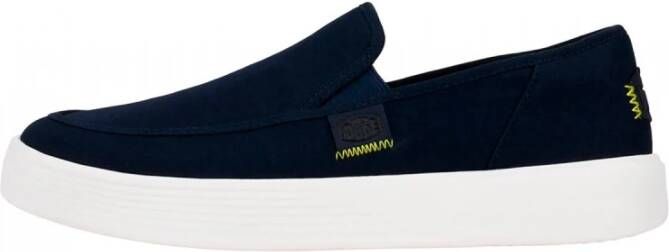 Hey Dude Canvas Mocassino Schoen Comfort Stijl Blue Heren