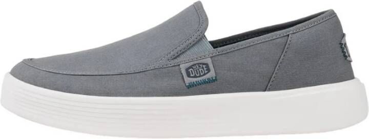 Hey Dude Canvas Mocassino Schoen Comfort Stijl Gray Heren