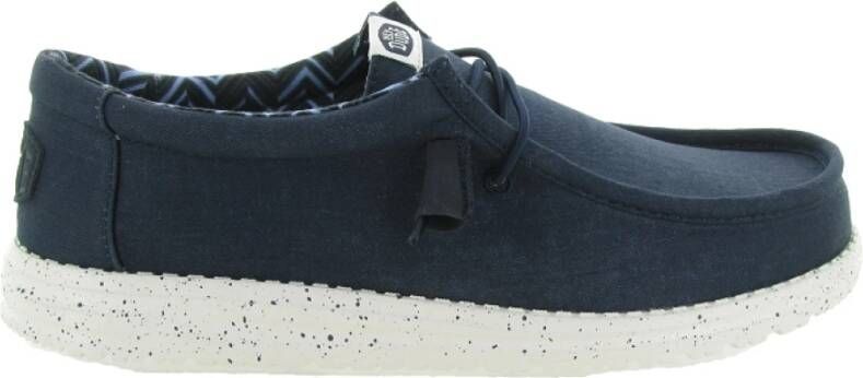 Hey Dude Canvas Schoenen Wally Natuurlijk Blue Heren