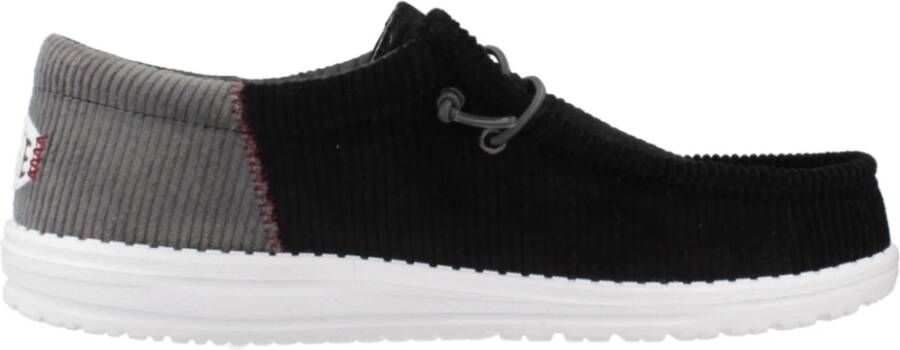 Hey Dude Corduroy Veterschoenen Black Heren