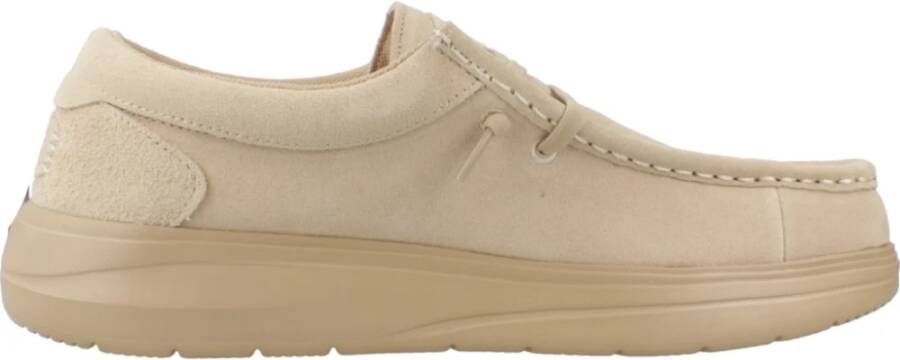 Hey Dude Geveterde Schoenen in Suede Stijl Beige Heren