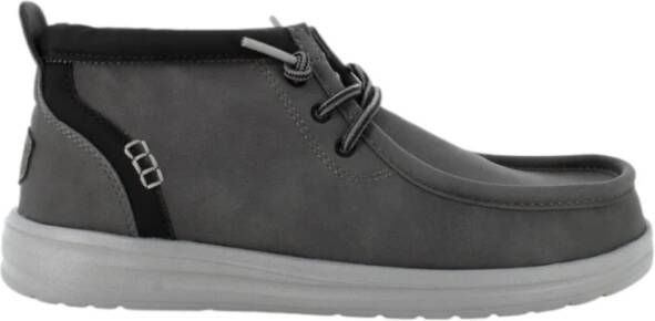 HEYDUDE Wally Mid GripR Classic Heren Instappers Grey Black