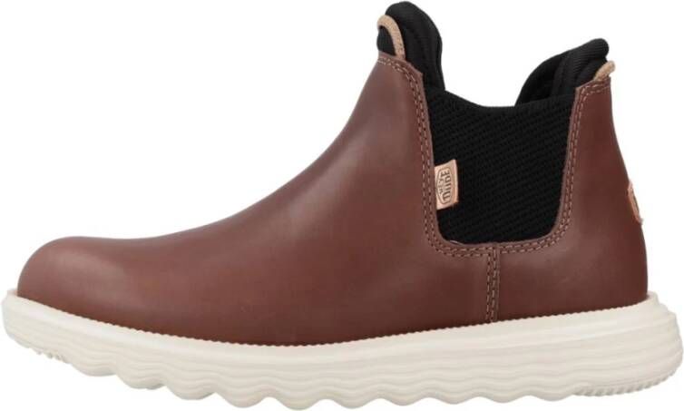 Hey Dude Stijlvolle Chelsea Boots voor Vrouwen Brown Dames