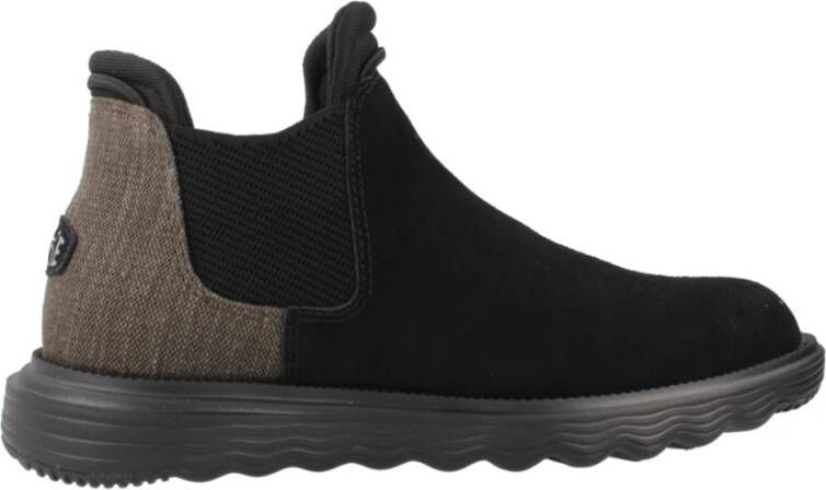 Hey Dude Suede Chelsea Boots Black Heren