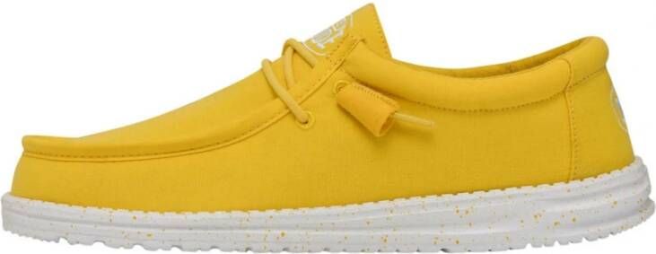 Hey Dude Vintage Canvas Slip-On Sneaker Yellow Heren