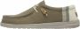 Hey Dude Wally Linen Natural Lace Shoes Green Heren - Thumbnail 1