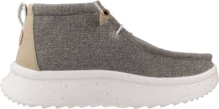 HEYDUDE Wendy Peak Hi Wool Dames Instappers Grey