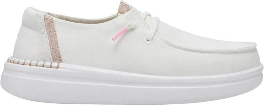 Hey Dude Witte Sneakers Wendy Rise Comfortabel Lichtgewicht White Dames