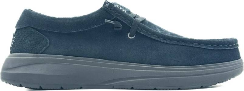 Hey Dude Zwarte platte schoenen Wally model Black Heren