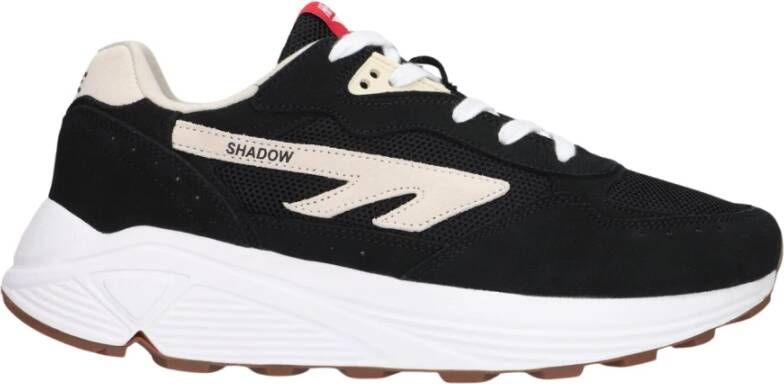 Hi-Tec Shadow Black Whit Red Zwart Suede Lage sneakers Unisex