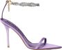 Hibourama Elegante Satijnen Sandalen met Kristalband Purple Dames - Thumbnail 1