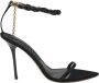 Hibourama Elegante satijnen sandalen met kristallen band Black Dames - Thumbnail 1