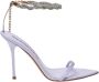 Hibourama Elegante satijnen sandalen met kristallen band Purple Dames - Thumbnail 1